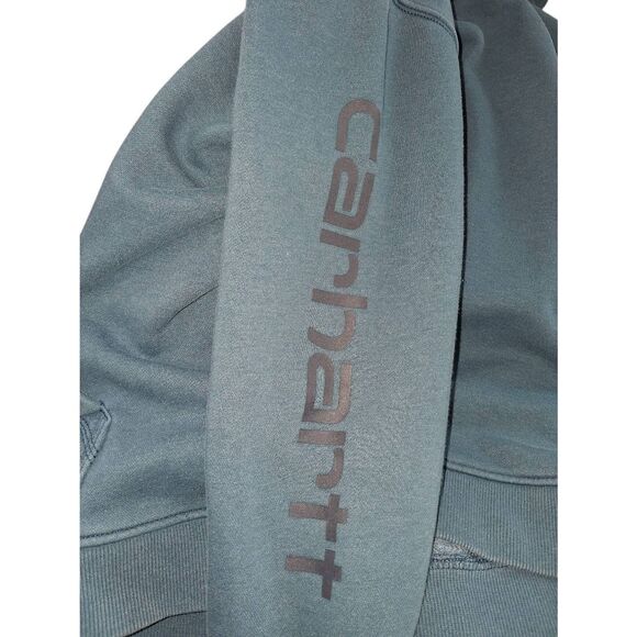 Carhartt women's spell out sleeve Extra large relaxed fit blue/black - Picture 2 of 4